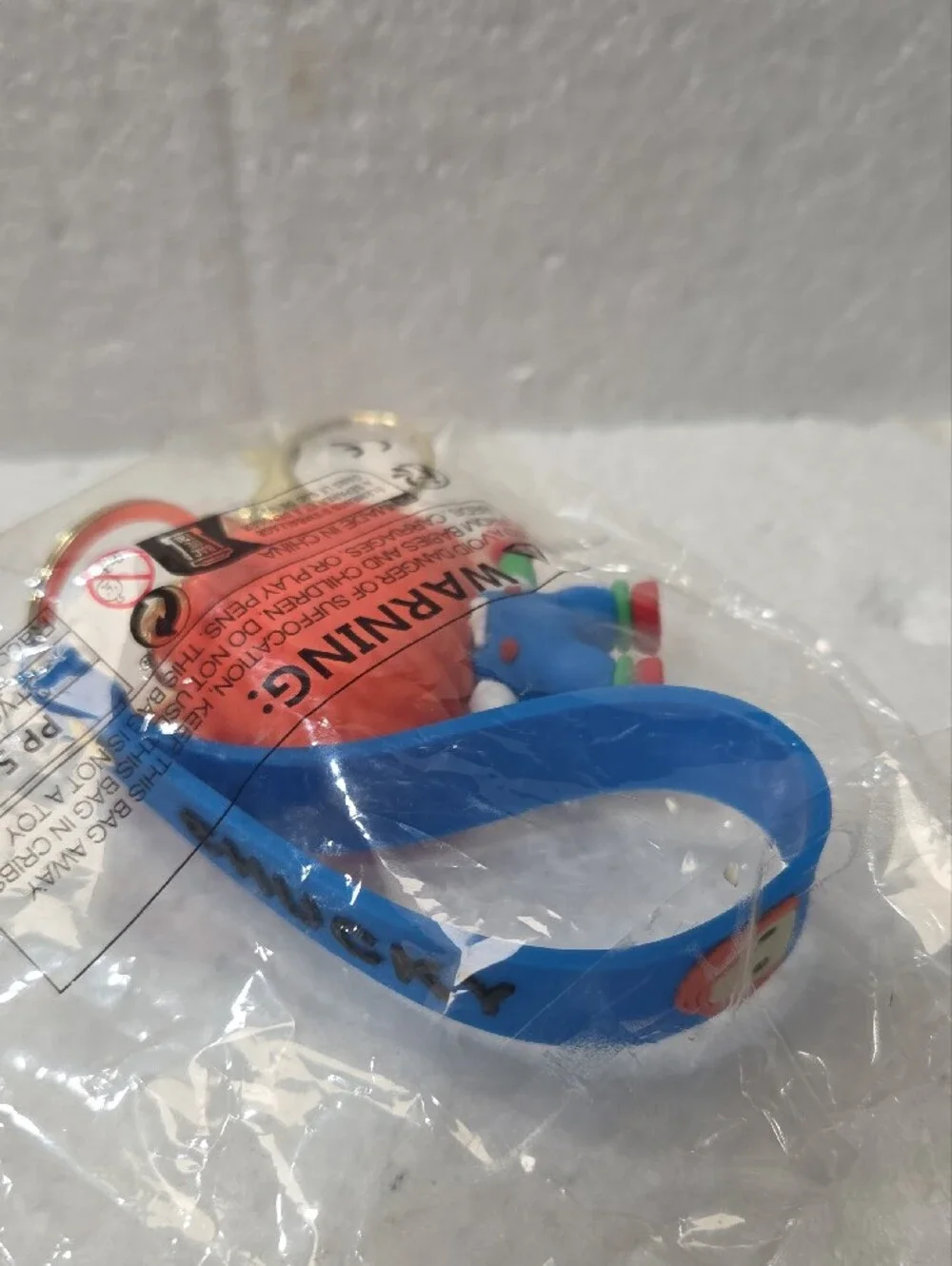 Blue Strap Red-Haired Doll Keychain Card Holder